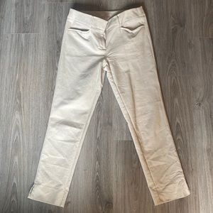 Size 6 tall Loft pants in cream